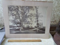Vintage Photograph,COLONIAL HOME,19th Century,Barn,Horse,Wagon,10″x13.5″on Mat