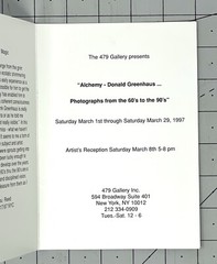 Donald Greenhaus (1941-2007) Art Announcement Card 1997