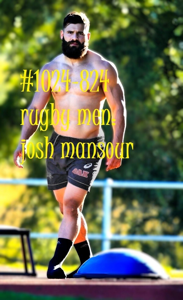 MALE PORTRAIT #1024-824- rugby men series- -josh mansour – free shipping in usa