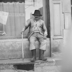 Baryte Print Photo Spain Grandfather 1960 Size 40x40cm