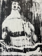 🔥 Vintage Modern Bodybuilding MUSCLE Man Photograph Painting, Lillian BASSMAN