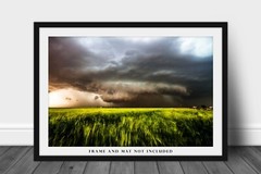 Supercell Thunderstorm Over Field in Oklahoma Photography Print – Weather, Storm