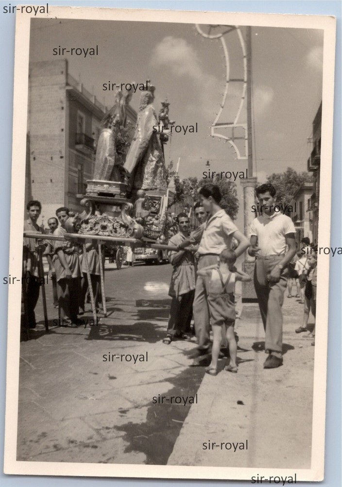 Naples 1950s – Statues of Saints Worn – Italy – Photo 6x9cm