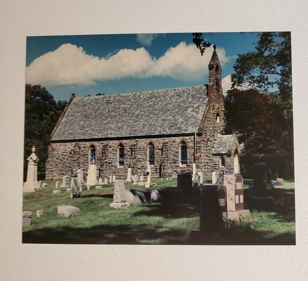 ST JOHN’S CHURCH LG ORIGINAL SIGNED ART PHOTO COLOR STETTNER VTG MATTE NJ CAMERA