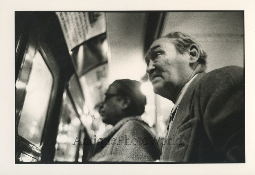New York City subway scene vintage art photo
