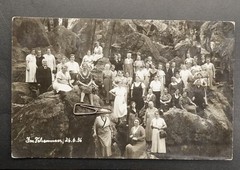 Photo portrait woman man Felsenmeer Lautertal Odenwald 1936 model travel group old