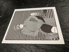 J SEELEY striking ORIGINAL abstract op art offset print photograph artist proof!