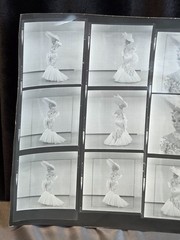 NEWLY FOUND! Hendrickson PHOTO Contact Sheet Proof JULIET PROWSE IN GOWN & HAT