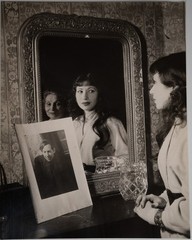 Photo Print Analog France Actress Portrait MIRROR 22X28cm 1960