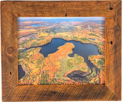 Lower Kaubashine Lake Hazelhurst Oneida Co, Wisc. Overhead Photo. Frame Optional