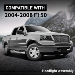 LED Headlights Assembly Fit 2004-2008 Ford F150,Fit Lincoln Mark LT 2006-2008(NO