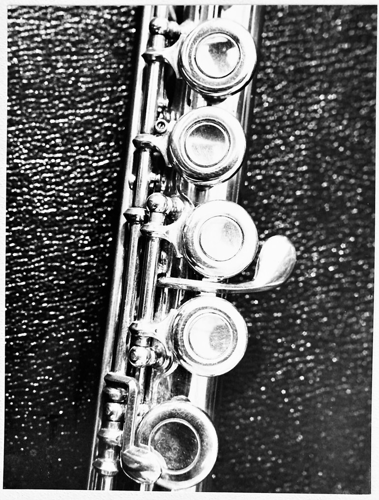 Vintage 40s Oakland Jazz Flute Photograph Music Print MCM 9″ Bay Area Art Photo