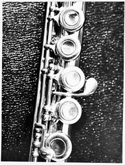 Vintage 40s Oakland Jazz Flute Photograph Music Print MCM 9″ Bay Area Art Photo