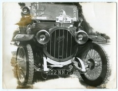 Old photo vintage car «Paris-Rouen 39», 18x24cm