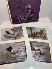Sportsman’s portfolio SHINY color-etch prints by Fred Sweney Sheep Fish Ducks