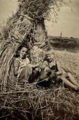 orig. Photo Children Field Circa 1930 Dog