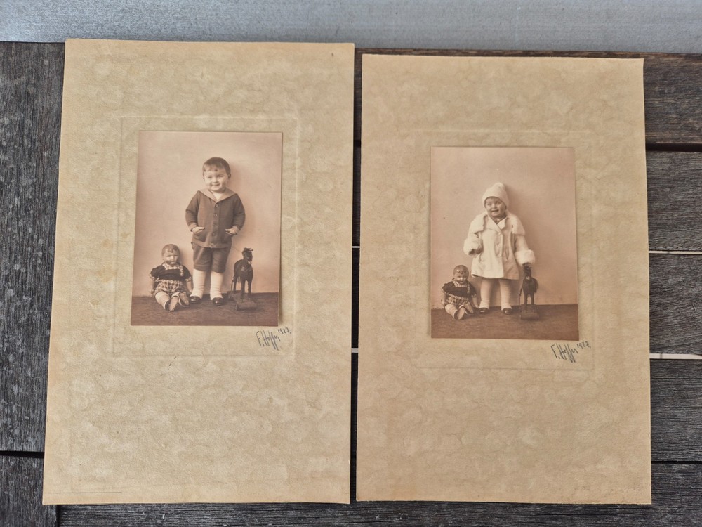 antique children’s photos with toys, 1920s, 1927, antique child’s photos toys