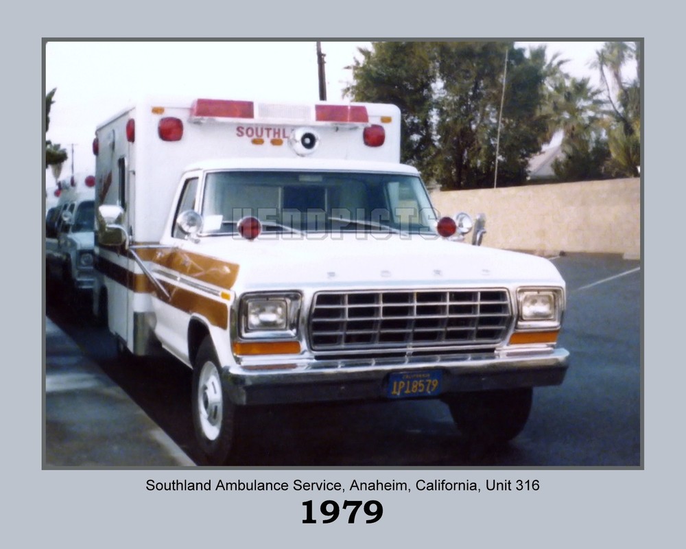 1979 Southland Ambulance, Anaheim, CA 8×10 Unframed Vintage Photo VFRPBT_0070