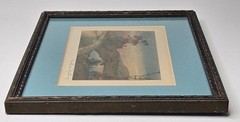 Antique Wallace Nutting 1920’s Framed Signed Mountainscape Hand Tinted Photo