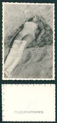 Photo Pretty Girls Swimsuit GIRL in SWIMSUIT SLEEPING on BEACH ABSTRACT Photo