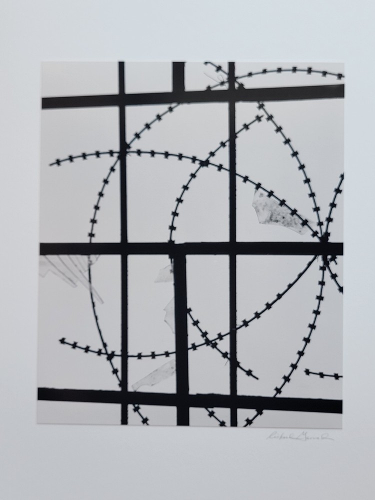 Richard Garrod, black and white photography, Window and Wire, Fort Ord, 1973