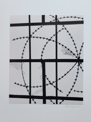 Richard Garrod, black and white photography, Window and Wire, Fort Ord, 1973
