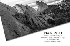 Rocky Mountain Photography Print – Garden of the Gods Colorado Black and White