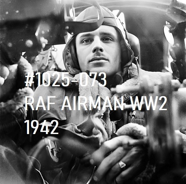 VINTAGE MALE PORTRAIT #1025-073 -WW2 RAF airman 1942- free shipping in usa