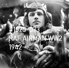 VINTAGE MALE PORTRAIT #1025-073 -WW2 RAF airman 1942- free shipping in usa