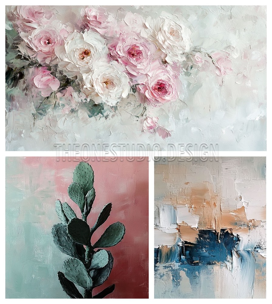 Digital Product 4K Resolution TV Desktop Wallpaper Cactus Roses Abstract