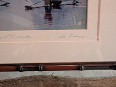 Vintage Asian Signed Framed G Liang “Fishing in Spring At Li River” Photograph