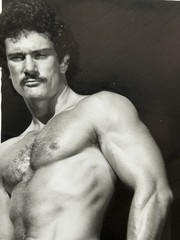 Vintage Photo KYLE HAZARD Target Studios 5×7 Male Physique Hairy Beefcake Stache