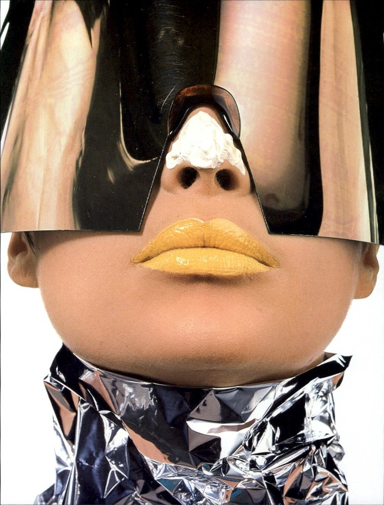 1984 Irving Penn 1966 High Fashion Model 60s Look Sunblock Art Photo Engraving