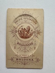 orig. CDV photo photograph old picture woman lady fashion around 1870 Bolognese Fotografia
