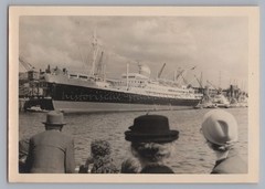 Hamburg 1955 – Cargo Ship Tourist Steamer – Old Photo 1950s