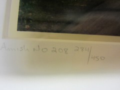 BILL COLEMAN AMISH PHOTOGRAPHY PHOTOGRAPH CHILDREN FISHING SIGNED NUMBERED 208 F