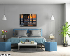 Piering into the Sunrise Ocean limited edition nature wall decor photography
