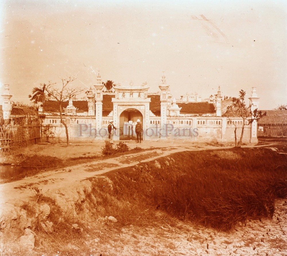 Vietnam Haiphong C1920 Photo Glass Plate Stereo Vintage V42N