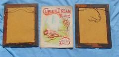 Original Framed 1897 Cupid Awake & Asleep Photos with Rare Sheet Music