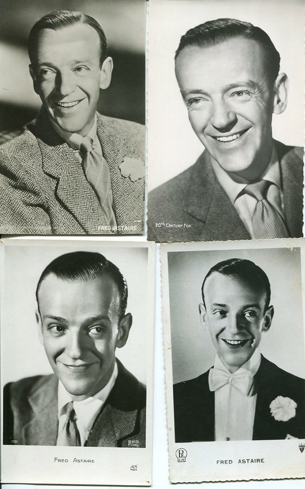 Fred Astaire Lot Of 4 Photographs On Cards 14*9