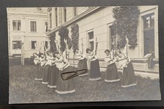 Photo Postcard Portrait Young Women Model Costume Sports Dance Coffee Advertising Picture