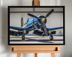Aviation Decor, F4U Corsair WWII Fighter Aircraft, Warbird, Wall Art 20″x30″