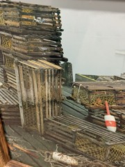 Lobster Shack Mid Century Photo Fishing Warf Dock FRAMED 23×20