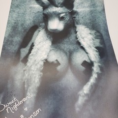 Signed Jenna Manson Horror Photography 11 X 17 BLACK AND WHITE BUNNY