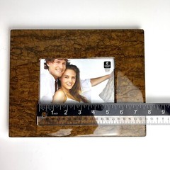 Faux Burl Wood Like Cupecoy Design Wide Picture Frame Walnut Wall/Free Standing