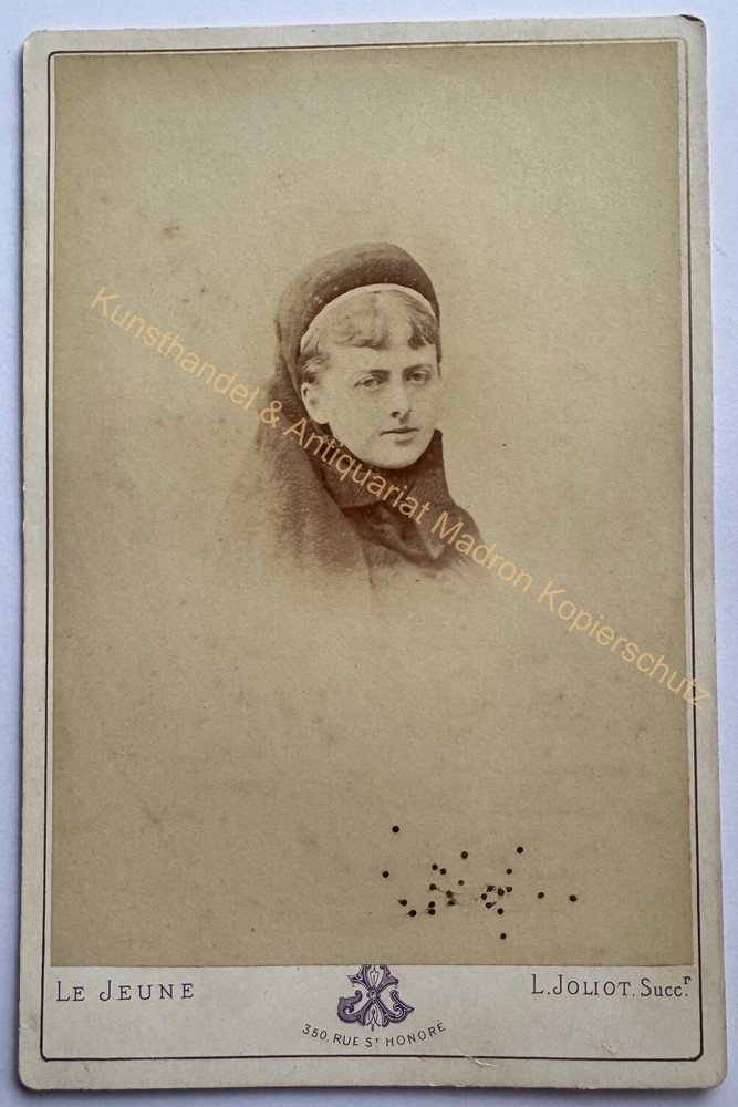 orig. KAB photo photo photograph old fashion around 1870 Paris Le Jeune lady woman