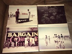 Vintage Photo Art Photography on Hardboard 14” x 11” four piece lot.