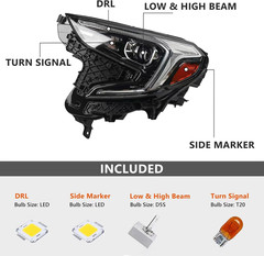 – for GMC Terrain Headlight Assembly 2018 2019 2020 2021 Xenon HID Terra Front H