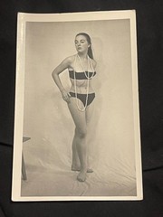Original Curiosa Pin Up Print 1950s Portrait Nude Woman Female France Eros
