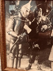 Wizard of Oz Dorothy, Tin Man, Lion & Scarecrow B&W Photo Framed By Windsor Art